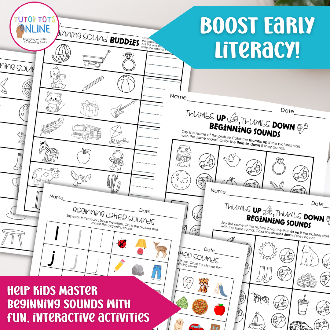 FREE Beginning Sounds Phonics Worksheets (Preschool & Kindergarten)