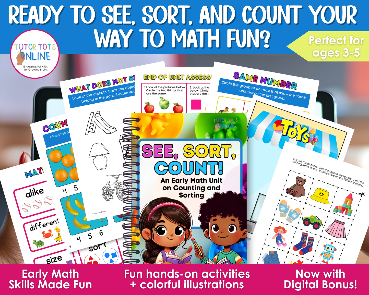 See, Sort, Count! Early Math Workbook (Ages 3-5)