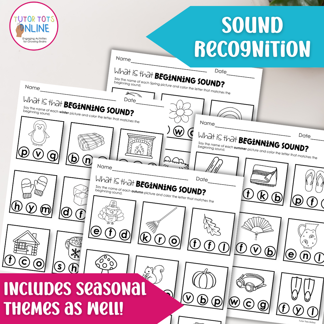 FREE Beginning Sounds Phonics Worksheets (Preschool & Kindergarten)